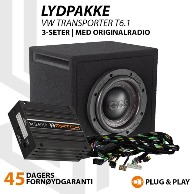 Match Lydoppgraderingspakke VW T6.1