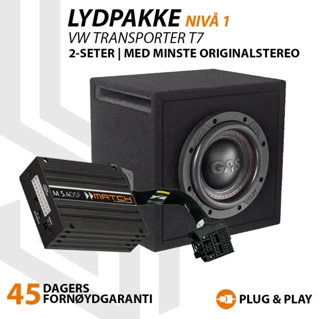 Match Lydoppgraderingspakke VW Transporter T7