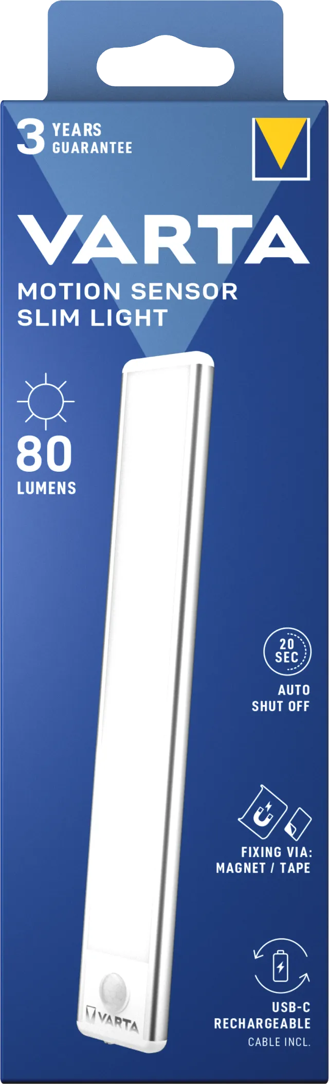 VARTA Motion Sensor Slim Light – Oppladbar LED-lampe