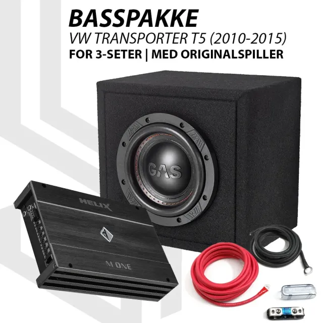 Basspakke for VW Transporter T5 | 3-seter